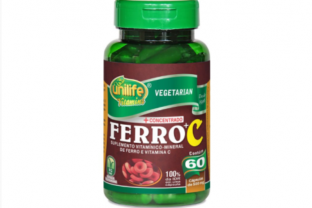 FERRO COM VITAMINA C 60 CÁPSULAS UNILIFE