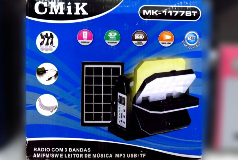 kit placa solar bateria radio2