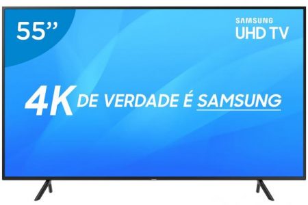 Smart TV 4K LED 55” Samsung NU7100 Wi-Fi HDR - Conversor Digital 3 HDMI 2 USB