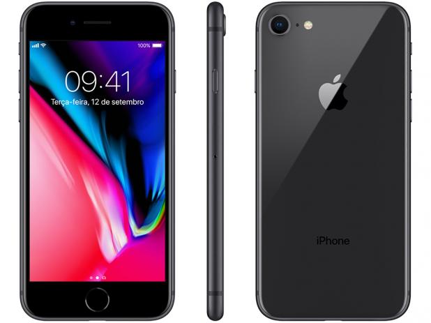 iPhone 8 Apple 64GB Cinza Espacial 4G Tela 4,7” - Retina Câm. 12MP + Selfie 7MP iOS 11 Cinza Espacial0012