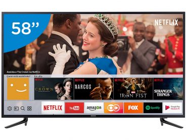 Smart TV 4K LED 58” Samsung 58MU6120 Wi-Fi - Conversor Digital 3 HDMI 2 USB x