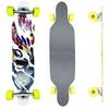 Skate Longboard Skull - 100cm - Truck Invertido Abec11 - Rodas Gel Speed 70mm 78a