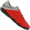 Chuteira Society Nike Hypervenom Phantom X 3 Academy TF - Adulto - VERMELHO / CINZA