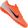 Chuteira Society Nike Mercurial Vapor X 12 Academy TF - Adulto - LARANJA / BRANCO