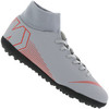 Chuteira Society Nike Mercurial Superfly X 6 Club TF - Adulto - CINZA CLA / VERMELHO