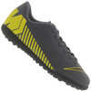 Chuteira Society Nike Mercurial Vapor X 12 Club GS TF - Infantil - CINZA ESCURO / AMARELO