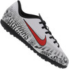 Chuteira Society Nike Mercurial Vapor 12 Club Neymar Jr. TF - Infantil - BRANCO / PRETO