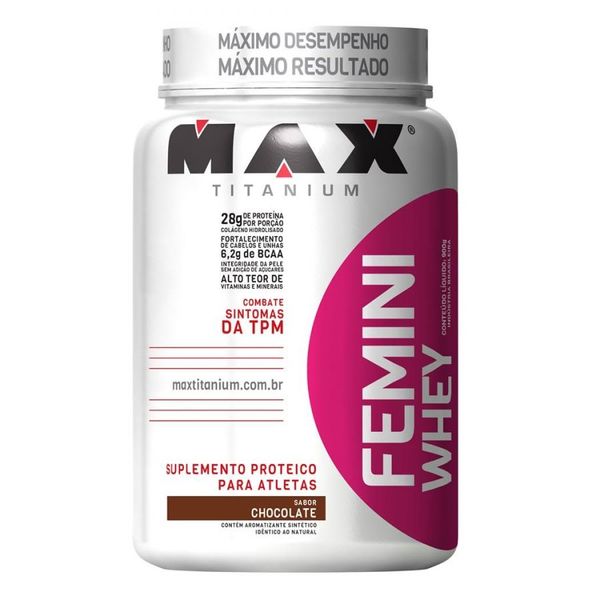 Femini Whey 900G - Baunilha - Max Titanium