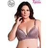 Sutiã de renda drapeado Dukley Lingerie Plus Size