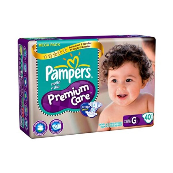 Fralda Descartável Pampers Premium Care G 40 Unidades