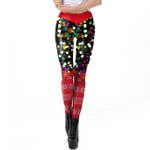 Moda Sexy Natal Moda Mulher impressão Leggings Digital 3D