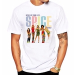 Moda Unissex Spice Girls Moda impressão respirável T-shirt