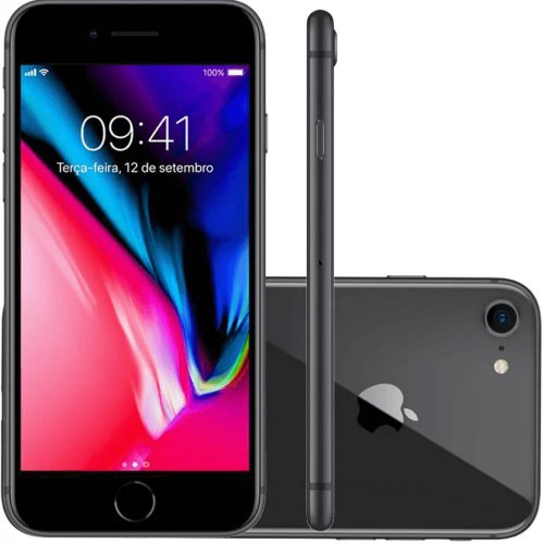 iPhone 8 Apple com iOS 11Câmera de 12 MP Resistente à Água Wi-Fi 4G LTE e NFC 64GB