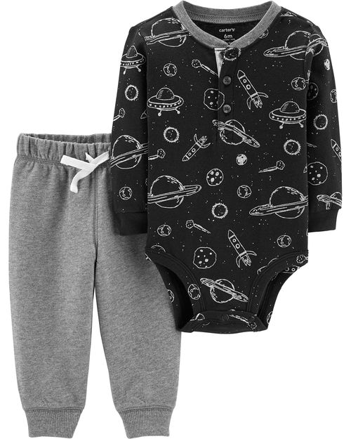 Conjunto de body e calça com estampa espacial Carter's RN