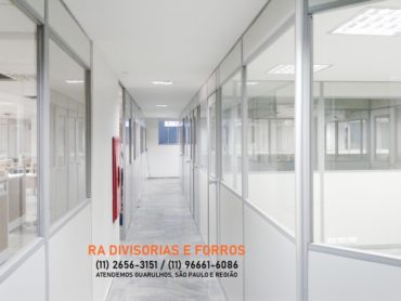 Divisoria com vidro em Guarulhos (11) 2656-3151 - (11) 96661-6086