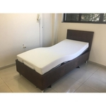 Cama Hospitalar Modelo Residencial + Cabeceira Estofada Elevação do Leito + Colchão Articulado Luxo até 90kg