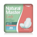 Absorvente para Incontinência E Uso Hospitalar Natural Master Lady Fluxo Leve 20 Unidades