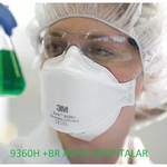 05 Máscaras N95 3M Aura 9360H certificado para ambiente hospitalar contra riscos biológicos e resistente a fluidos REGISTRO ANVISA: 80284930336 INMETRO CA 34261