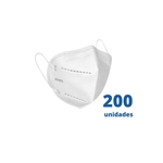 Máscara De Proteção Hospitalar KN95 Com Clip Nasal C/200 Unid