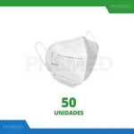 Máscara De Proteção Hospitalar KN95 Com Clip Nasal C/50 Unid