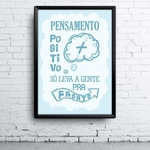 Quadro Pensamento Positivo A4