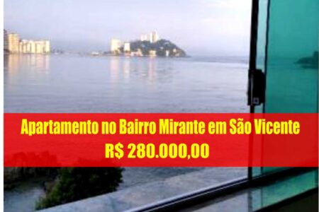 Belo apartamento no bairro Mirante, em São Vicente